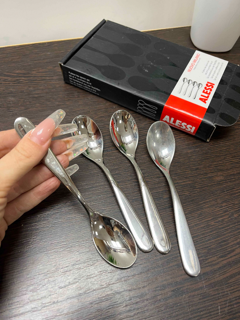 Ложки чайные Alessi (IKEA), нержавеющая сталь. В коробке 4шт. Цена за 4шт. Картинка 3